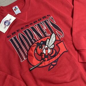 Vintage Greensboro Hornets Men's X-Large Crewneck Sweatshirt NWTs NOS MiLB